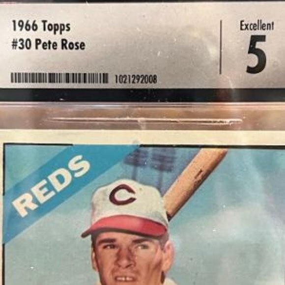 1966 Topps #30 Pete Rose Graded CSG 5 - Picture 3 of 4
